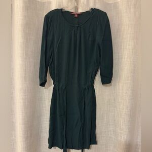Comptoir Des Cotonniers Dark Green Long Sleeve Dress